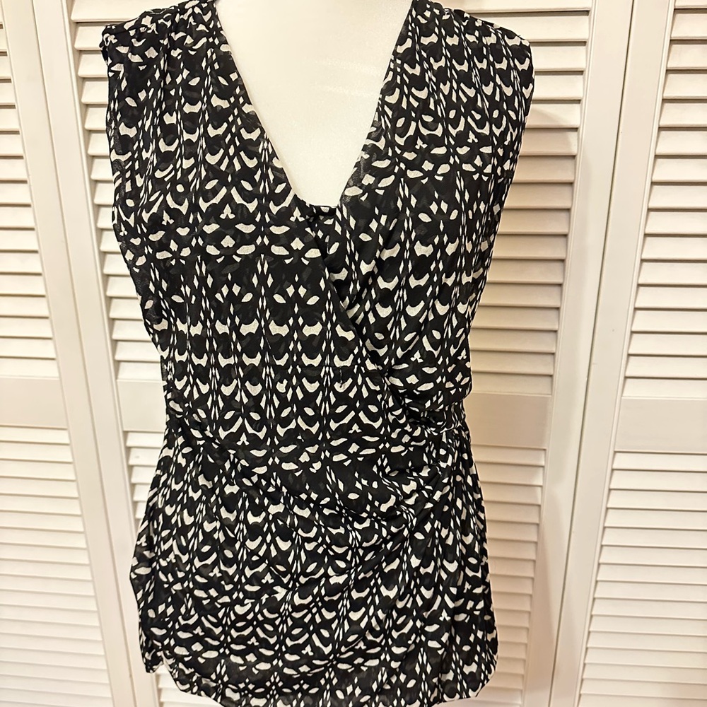 Classiques Entier Black and White Abstract Blouse